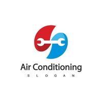 airconditioning logo, hvac logo concept vector