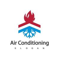 airconditioning logo, hvac logo concept vector