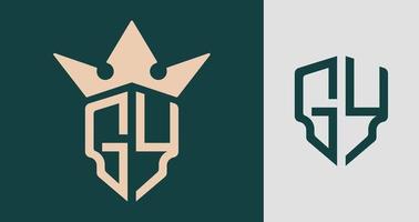 creatief eerste brieven gy logo ontwerpen. vector