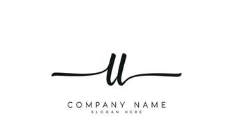 handschrift handtekening stijl brief ll l l logo ontwerp in wit achtergrond. pro vector