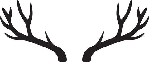 illustratie dier hoorns silhouetten vector