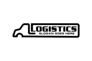 snel in beweging vrachtauto logo ontwerp vector