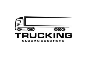 vrachtauto silhouet abstract logo sjabloon vector geschikt voor logistiek of automotive vrachtauto onderhoud bedrijf