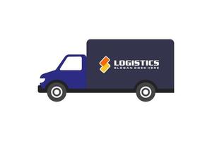 illustratie logistiek en levering bedrijf logo ontwerp sjabloon vector