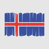 IJsland vlag borstel vector