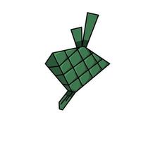 ketupat icoon met modern vlak stijl, ketupat ontwerp, Ramadan en eid voedsel vector