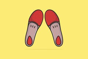 comfortabel schoenen boog ondersteuning inlegzolen vector illustratie. mode voorwerp icoon concept. tweelaags schoen boog ondersteuning binnenzool vector ontwerp met schaduw. inlegzolen voor comfortabel en gezond wandelen icoon.