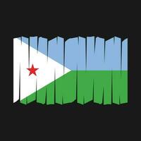 Djibouti vlag borstel vector