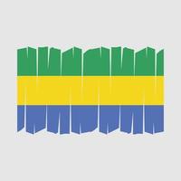 Gabon vlag borstel vector