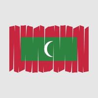 Maldiven vlag borstel vector