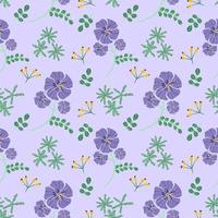 bloemen naadloos patroon. Purper bloem en natuur ornament achtergrond vector