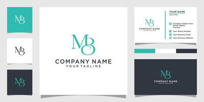 eerste mb of bm brief logo ontwerp vector sjabloon