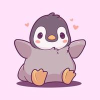 schattig baby pinguïn illustratie vector