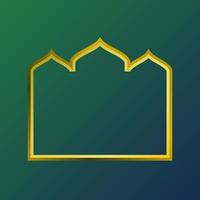luxe Arabisch ornament kader vorm vector. Islamitisch bagde embleem sjabloon. Islamitisch ontwerp element. vector