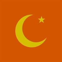 Ramadan viering achtergrond Aan donker oranje. gemakkelijk modern Islamitisch ontwerp vector. geschikt voor achtergrond, poster, banier, behang, groet kaart, citaat tekst vector