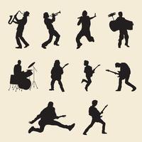 muzikanten vector silhouetten