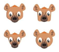 set cartoon hyena's. vector