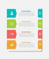 moderne infographic verbindingssjabloon met 4 opties vector