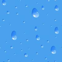 naadloos patroon met water druppels Aan blauw vector illustratie