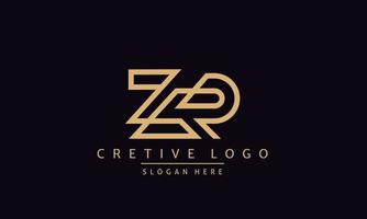 logo ontwerp sjabloon. zr monogram logo, creatief en modern logo gecombineerd brieven z en r. vlak logo ontwerp. vector