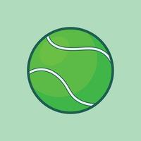 tennis bal tekenfilm icoon vector illustratie. sport- icoon concept illustratie, geschikt voor icoon, logo, sticker, clip art