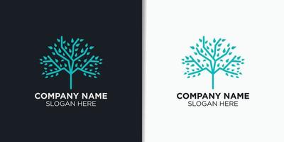 elegant boom logo ontwerp vector, natuur logo sjabloon vector