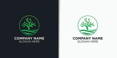 elegant boom logo ontwerp vector, natuur logo sjabloon vector