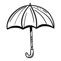 paraplu. schetsen. hand- tekening. voor uw ontwerp. vector