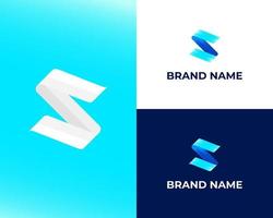 brief sw modern vector logo ontwerp