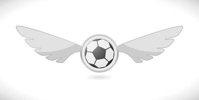 voetbal met vleugels vector