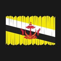 Brunei vlag borstel vector