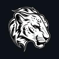 wit tijger hoofd mascotte vector illustratie met geïsoleerd achtergrond