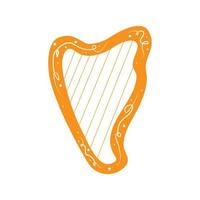 mooi harp. vector tekenfilm. oude musical instrument