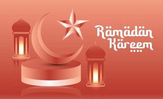 Ramadan wensen groeten 3d thema.ramadan kanon, ramadan moebarak, gelukkig Ramadan, vector