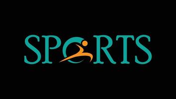 minimaal sport- woordmerk logo vector