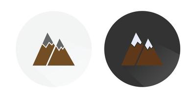 berg pictogrammen, missie icoon, berg top icoon, berg, vulkaan, bijeenkomst, top icoon, berg logo kleurrijk vector pictogrammen