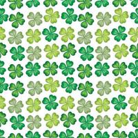 vierbladig groen Klaver naadloos voor heilige Patrick s dag vector