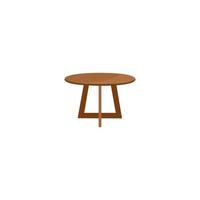 een bruin ronde tafel met een ronde top dat zegt 'ronde' op het. vector