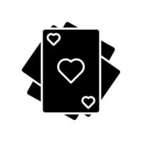 spelen kaarten vector icoon. poker illustratie teken. casino symbool. het gokken logo.