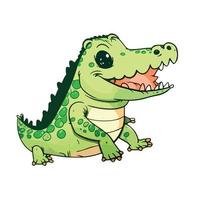 schattig alligator tekenfilm stijl vector