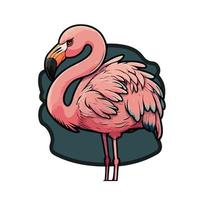 schattig flamingo tekenfilm stijl vector