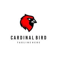 rood vogel logo ontwerp. geweldig een rood vogel silhouet. een rood vogel logo. kardinaal vogel logo. vector