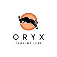 Arabisch oryx logo grafisch inspiratie vector