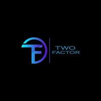 twee factor logo ontwerp vector