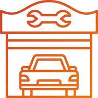 auto reparatie winkel icoon stijl vector