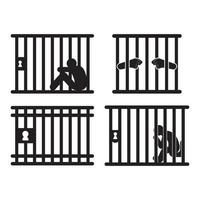 gevangenis of gevangenis gemakkelijk pictogram, illustratie ontwerp sjabloon. vector