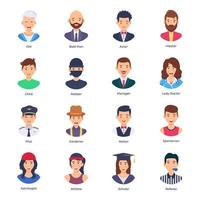 mensen en professionele avatars vector