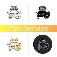 eco-vriendelijke taxi pictogram vector