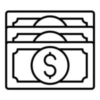 contant geld vector pictogram