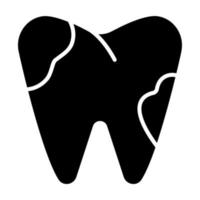 tand vervallen vector icoon